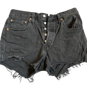 Levi’s 501 Original Fit High Rise Women’s Shorts - Black, Size 30W